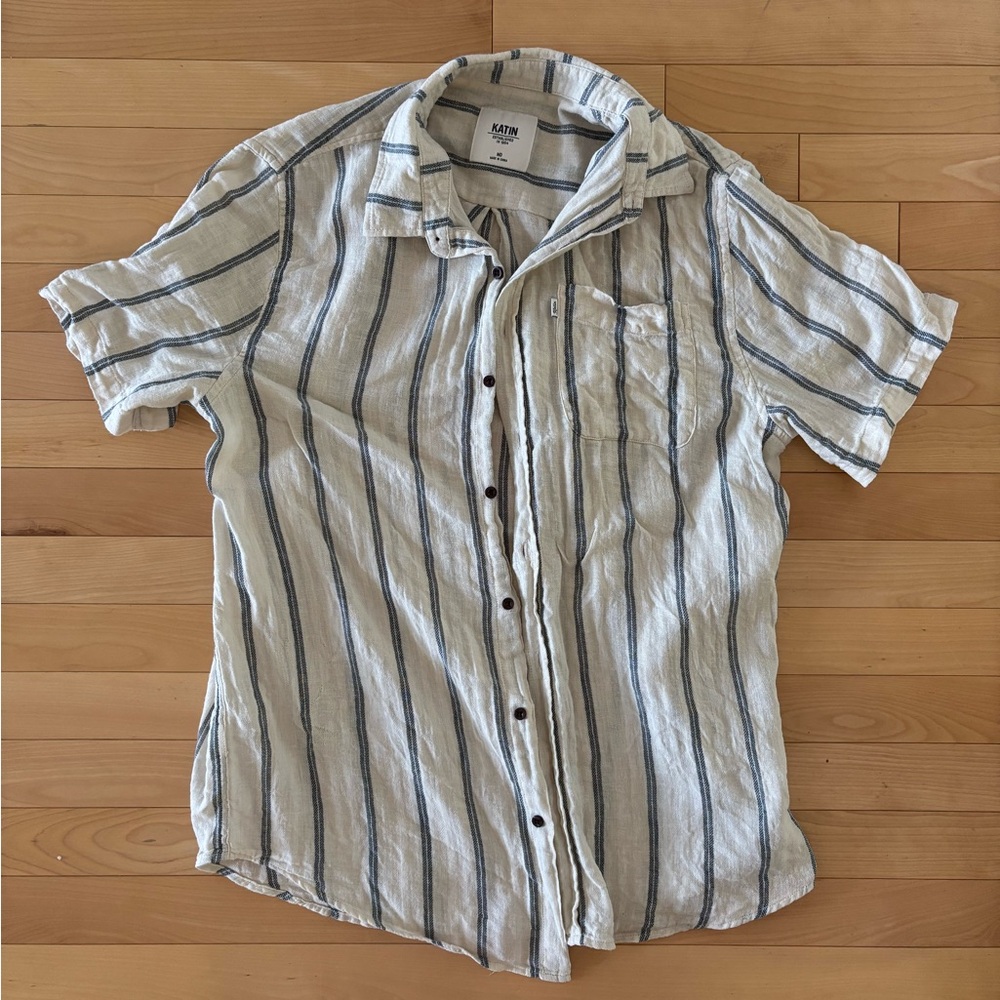 Katin Blue and White Casual Button Down Shirt